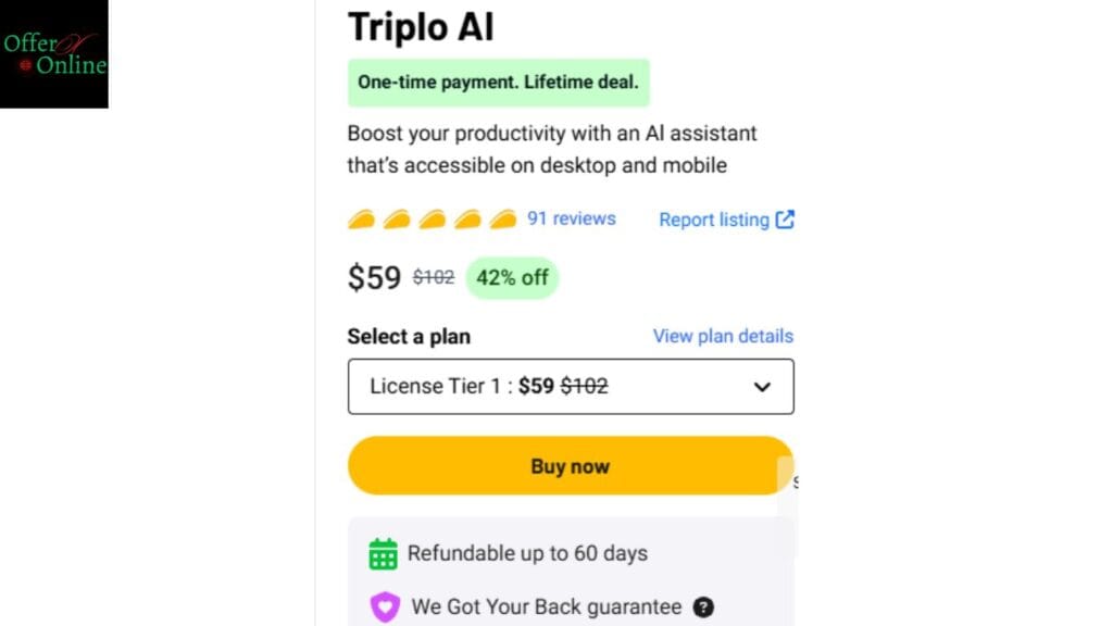 Triplo AI Lifetime Deal