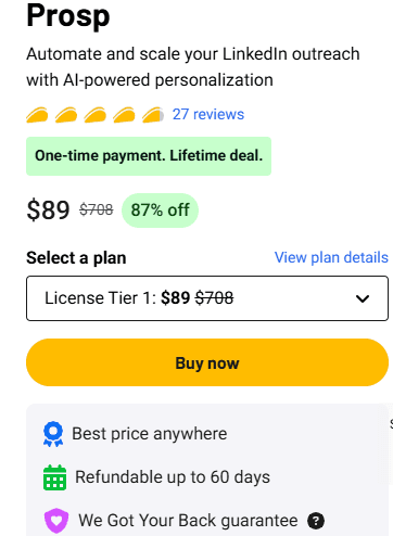 prosp lifetime deal