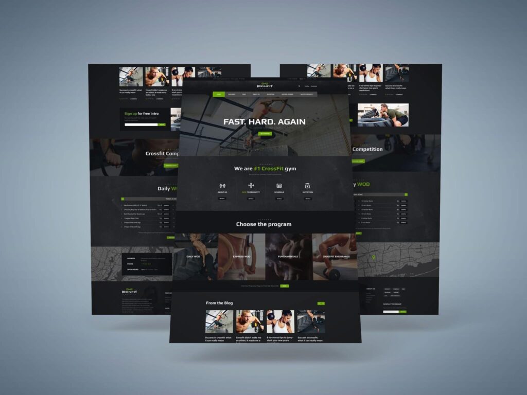 fit ness website picther